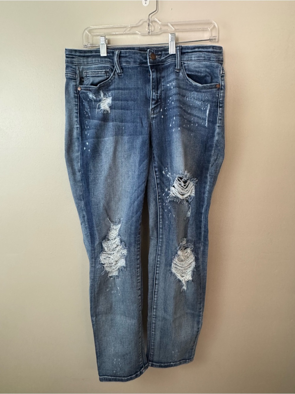 Women's Judy Blue Distressed Boyfriend Fit Denim Jeans 11/30